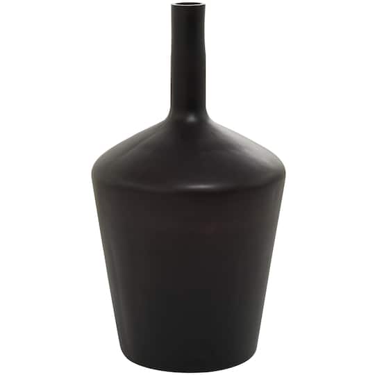 Black Glass Vase 12" x 12" x 22"